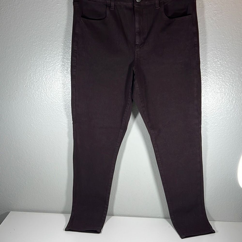 American Eagle Womens Next Level Stretch Hi-Rise Jegging Jeans Maroon Size 14
